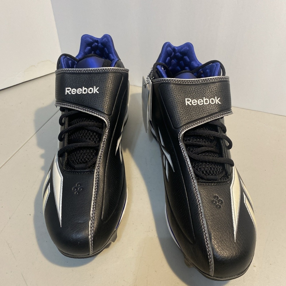 New Reebok Cleats RB809-KTS  Size 16 Reebok Baseball Cleats 18-269447 Black - Picture 3 of 10